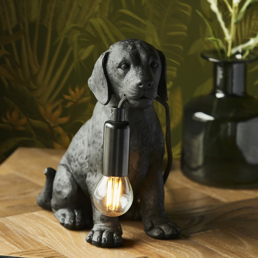 Endon 107365 - Stona lampa PUPPY 1xE14/7W/230V crno