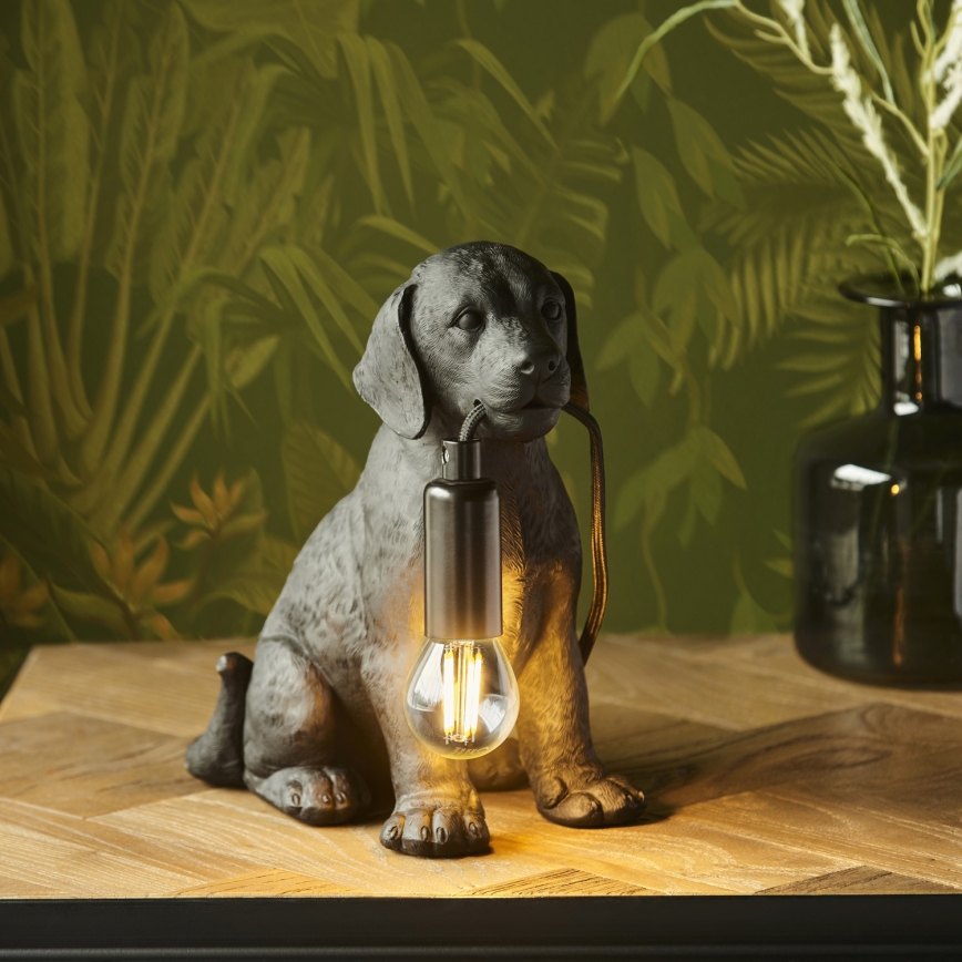 Endon 107365 - Stona lampa PUPPY 1xE14/7W/230V crno