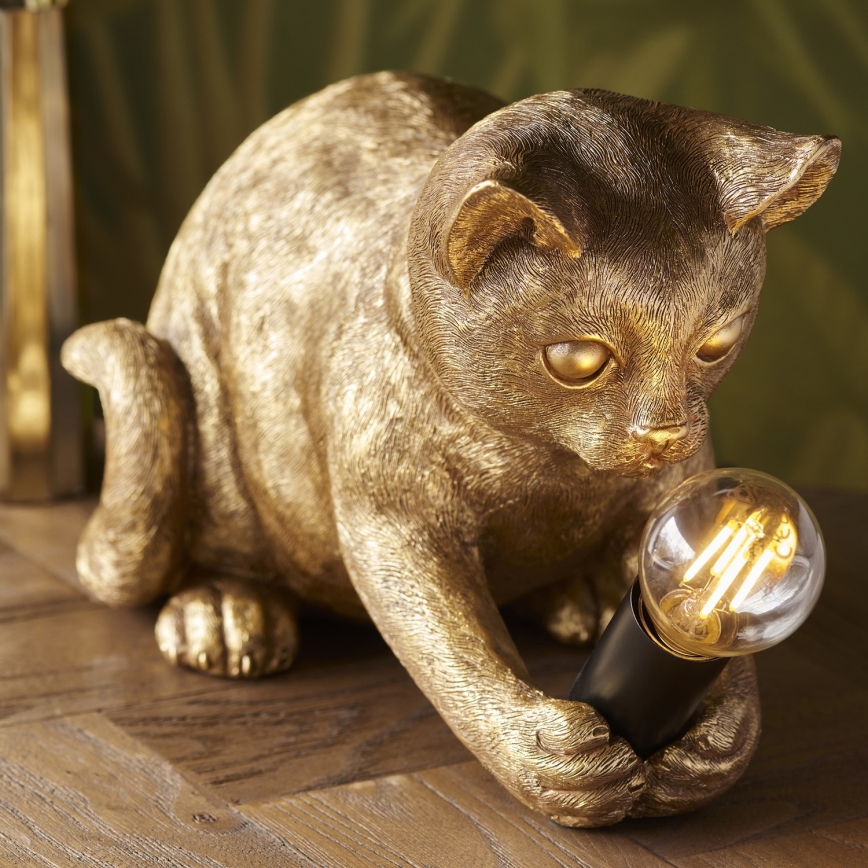 Endon 107389 - Stona lampa KITTEN 1xE14/7W/230V zlatna