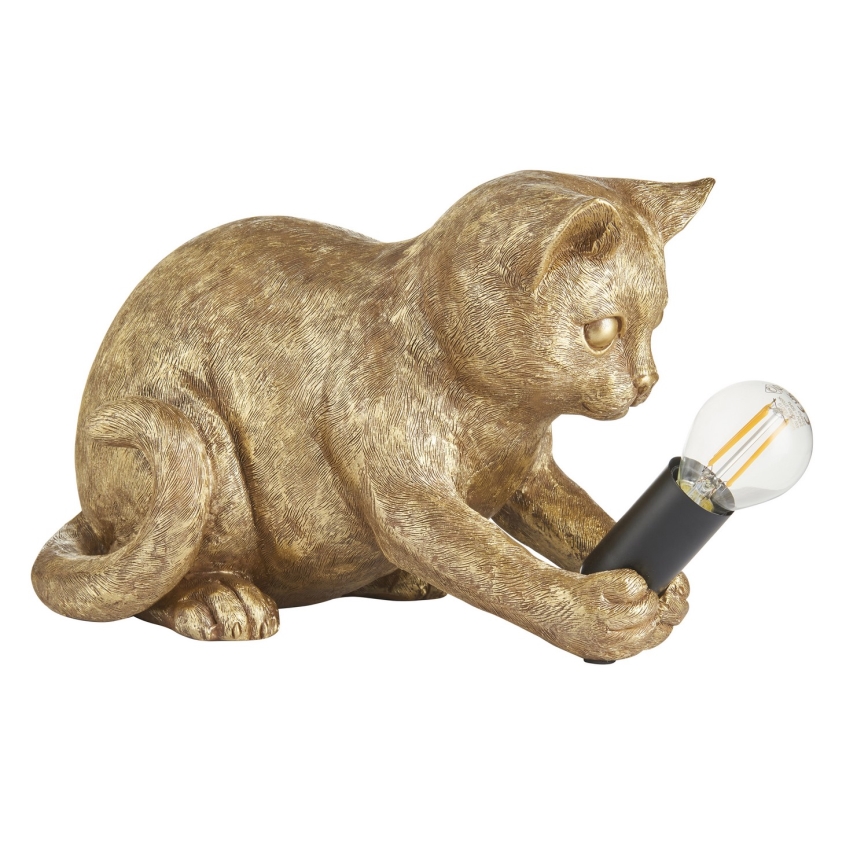 Endon 107389 - Stona lampa KITTEN 1xE14/7W/230V zlatna