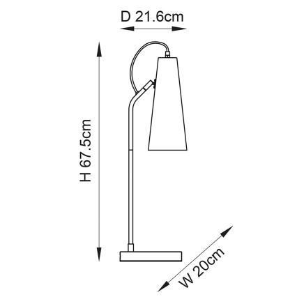 Endon 107527 - Stona lampa KARNA 1xE27/10W/230V mesing