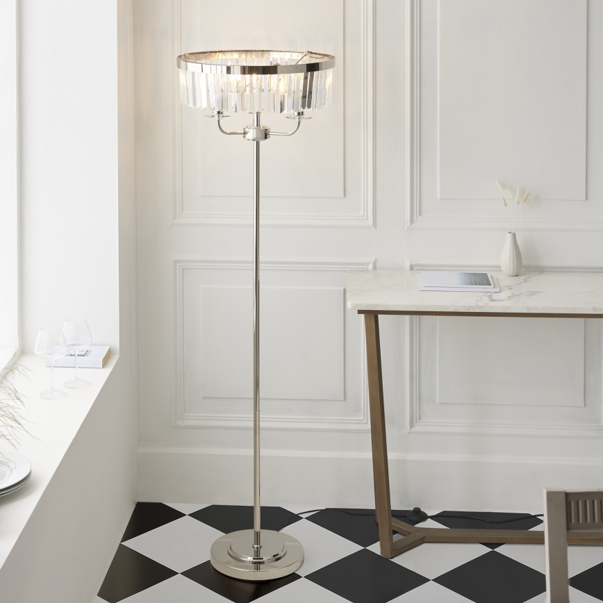 Endon 108103 - Podna lampa CHESTERFIELD 3xE14/6W/230V sjajni hrom