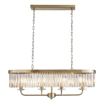 Endon 110539 - Luster na lancu CHESTERFIELD 4xE14/6W/230V mesing