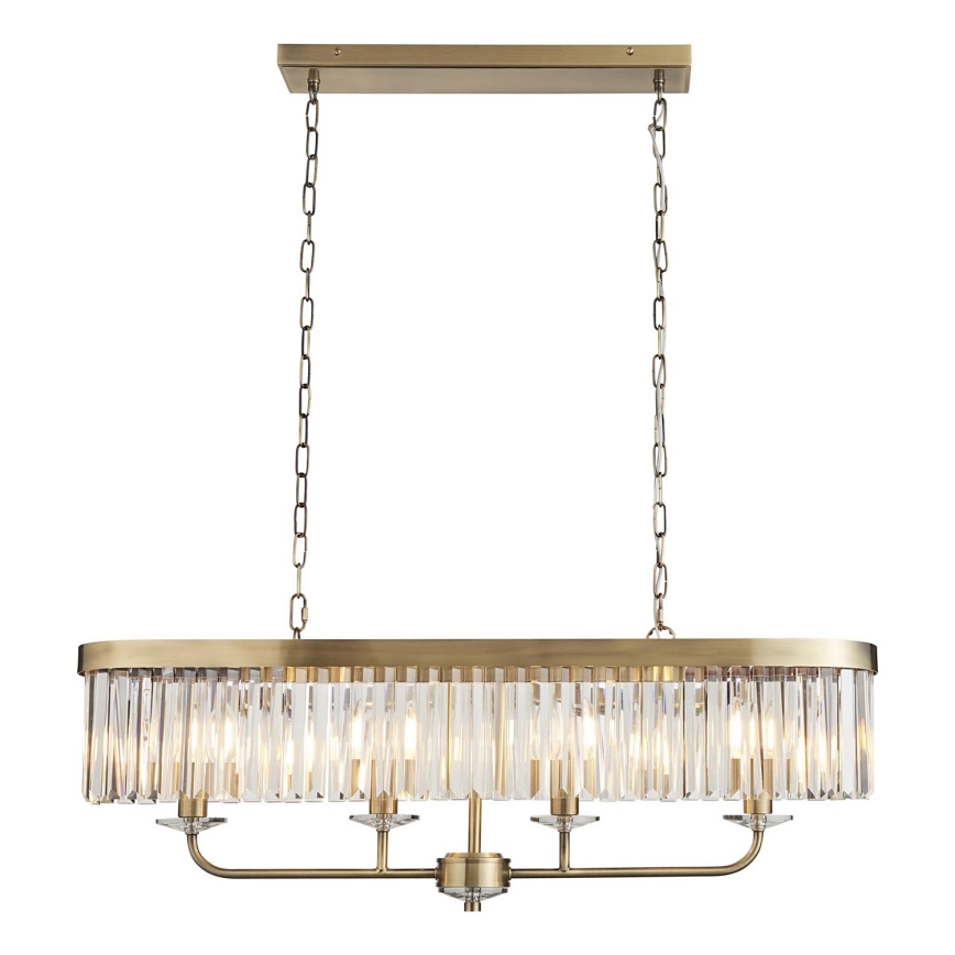 Endon 110539 - Luster na lancu CHESTERFIELD 4xE14/6W/230V mesing