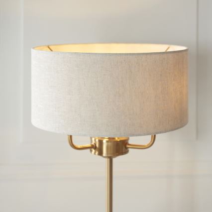 Endon 110721 - Stona lampa HIGHCLERE 3xE14/18W/230V bež/mesing