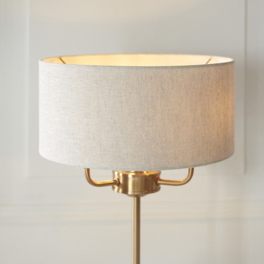 Endon 110721 - Stona lampa HIGHCLERE 3xE14/18W/230V bež/mesing