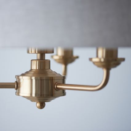 Endon 110723 - Luster na lancu HIGHCLERE 3xE14/40W/230V bež/mesing