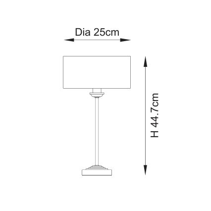 Endon 110728 - Stona lampa HIGHCLERE 1xE14/7W/230V bež/mesing prečnik 25 cm