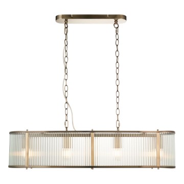 Endon 110945 - Luster na lancu RIDGETON 4xE14/6W/230V mesing/prozirno