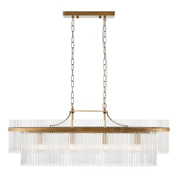 Endon 112573 - Luster na lancu MARIETTA 4xE14/6W/230V mesing/prozirno