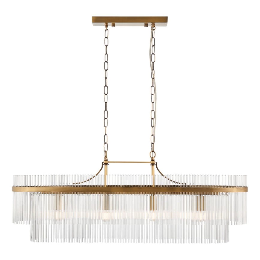 Endon 112573 - Luster na lancu MARIETTA 4xE14/6W/230V mesing/prozirno