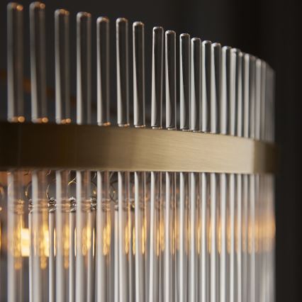 Endon 112574 - Luster na lancu MARIETTA GRAND 7xE14/7W/230V mesing/prozirno