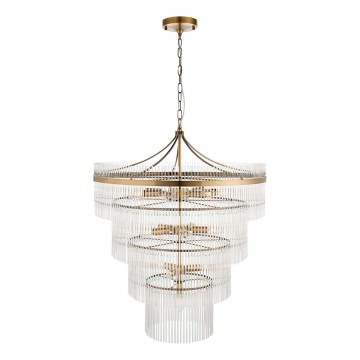 Endon 112576 - Luster na lancu MARIETTA 16xE14/6W/230V mesing/prozirno