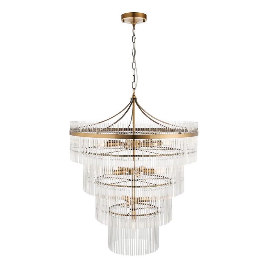 Endon 112576 - Luster na lancu MARIETTA 16xE14/6W/230V mesing/prozirno