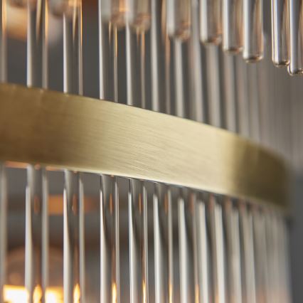 Endon 112793 - Luster na lancu MARIETTA GRAND 21xE14/6W/230V mesing/prozirno