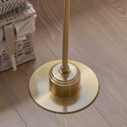 Endon 114785 - LED Prigušiva punjiva podna lampa BURLEY LED/1,5W/5V mesing/sivo
