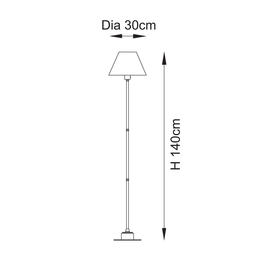 Endon 114785 - LED Prigušiva punjiva podna lampa BURLEY LED/1,5W/5V mesing/sivo