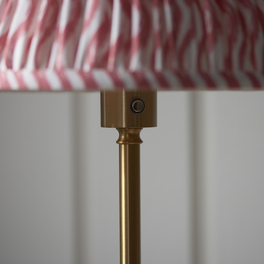 Endon 114786 - LED Prigušiva punjiva podna lampa BURLEY LED/1,5W/5V mesing/roze