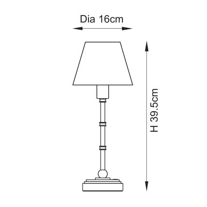 Endon 114800 - LED Prigušiva punjiva stona lampa BURLEY LED/1,5W/5V mesing/zelena