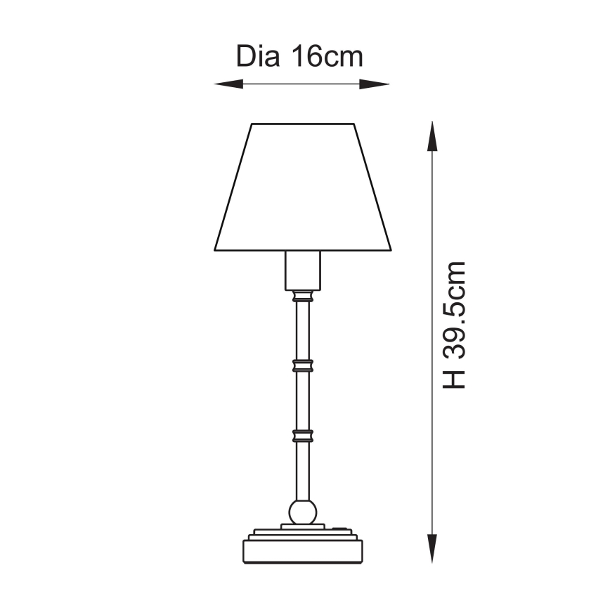 Endon 114800 - LED Prigušiva punjiva stona lampa BURLEY LED/1,5W/5V mesing/zelena