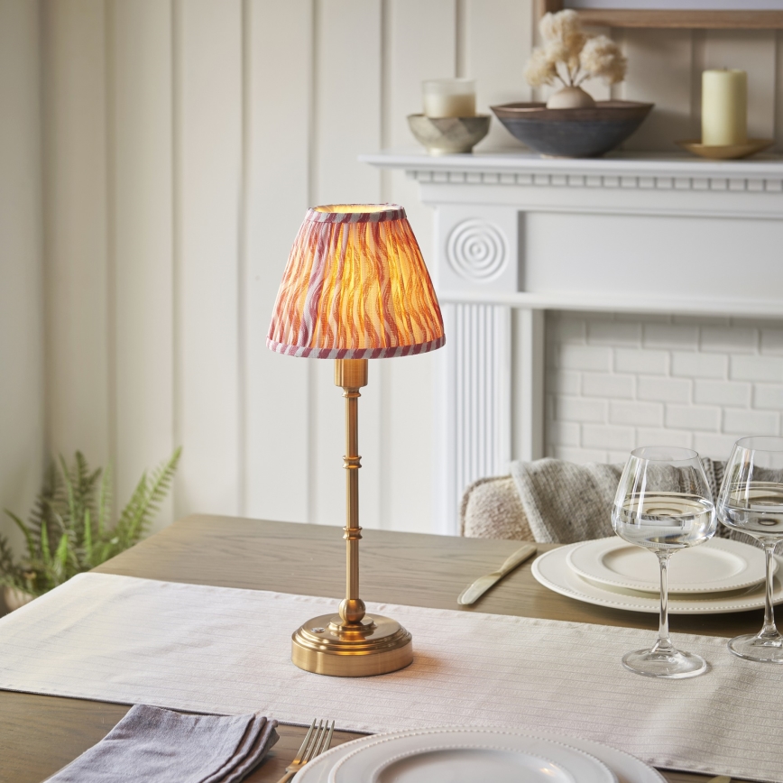 Endon 114804 - LED prigušiva punjiva stona lampa BURLEY LED/1,5W/5V 3600 mAh mesing/ružičasta