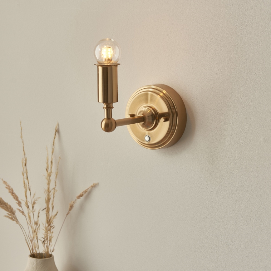 Endon 114827 - LED Prigušiva punjiva zidna lampa BURLEY LED/1,5W/5V mesing/plava