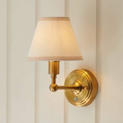 Endon 114830 - LED Prigušiva punjiva zidna lampa BURLEY LED/1,5W/5V mesing/kremasta