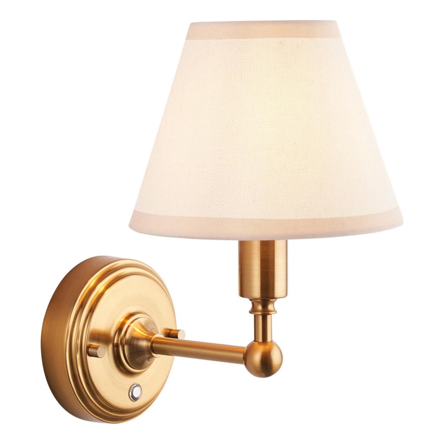 Endon 114830 - LED Prigušiva punjiva zidna lampa BURLEY LED/1,5W/5V mesing/kremasta