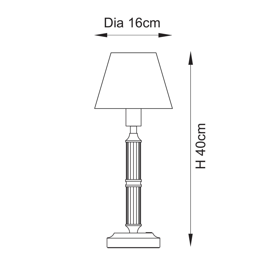 Endon 114849 - LED Prigušiva punjiva stona lampa MORTON LED/1,5W/5V 3600 mAh mesing/bež