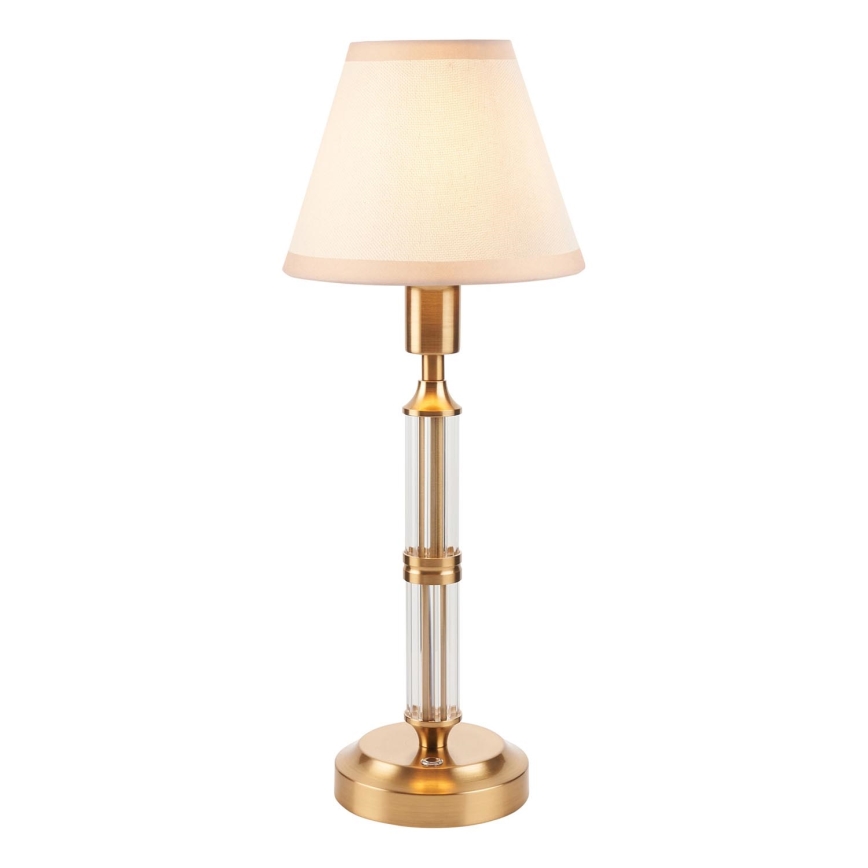 Endon 114849 - LED Prigušiva punjiva stona lampa MORTON LED/1,5W/5V 3600 mAh mesing/bež