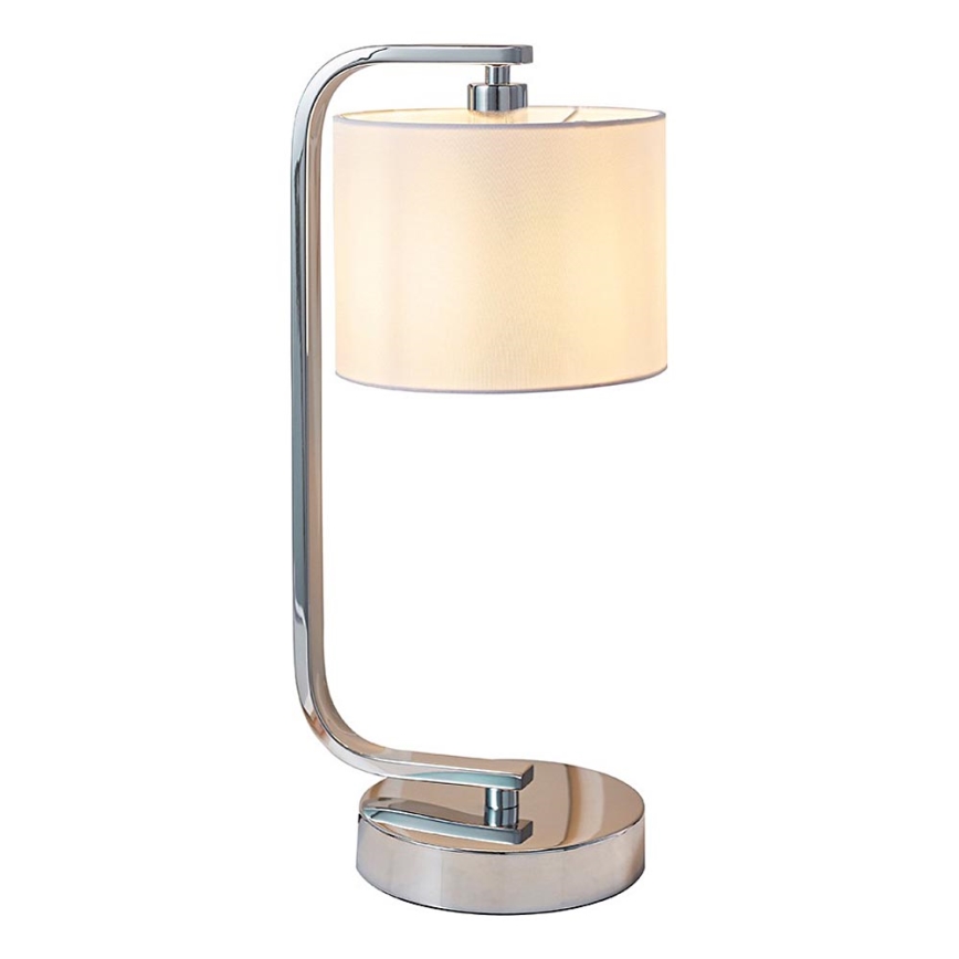 Endon 57917 - Prigušiva stona lampa CANNING 1xE14/40W/230V sjajni hrom/bela