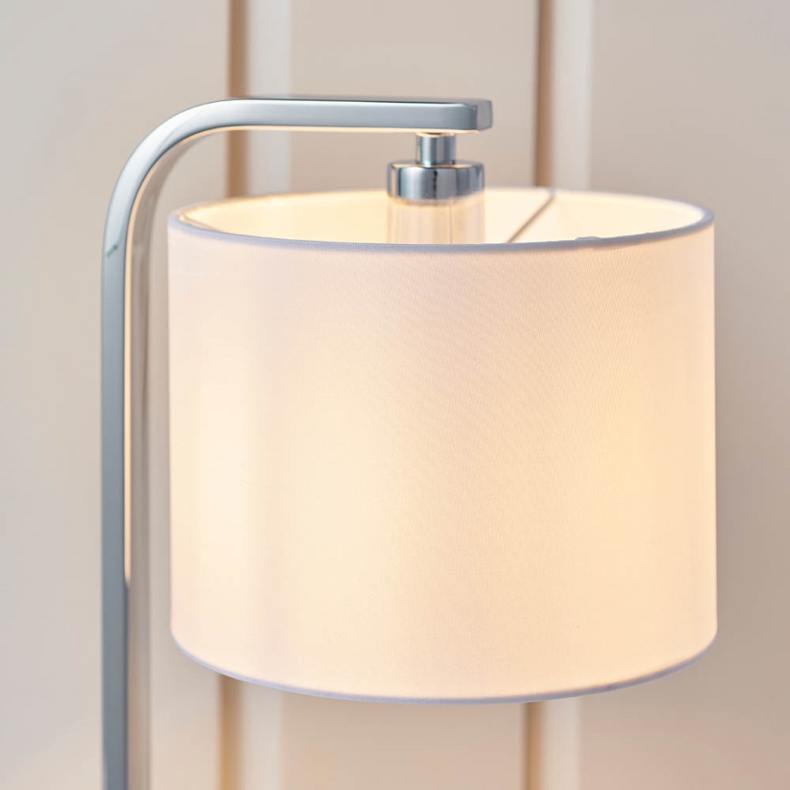 Endon 57917 - Prigušiva stona lampa CANNING 1xE14/40W/230V sjajni hrom/bela