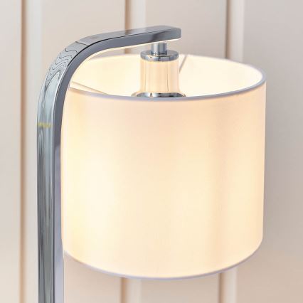 Endon 57917 - Prigušiva stona lampa CANNING 1xE14/40W/230V sjajni hrom/bela