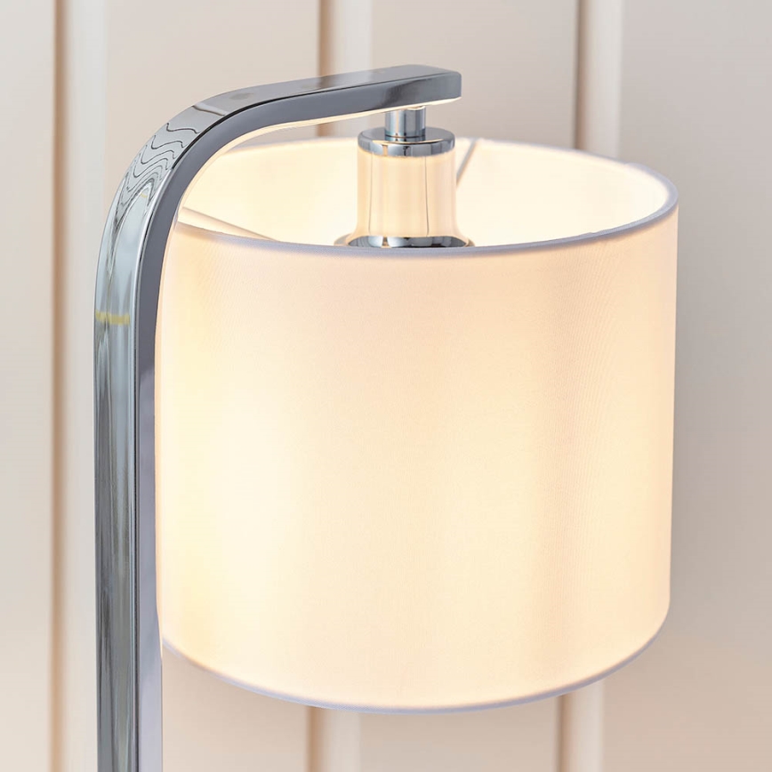 Endon 57917 - Prigušiva stona lampa CANNING 1xE14/40W/230V sjajni hrom/bela