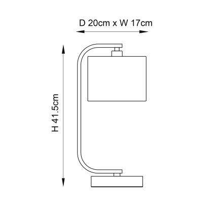 Endon 57917 - Prigušiva stona lampa CANNING 1xE14/40W/230V sjajni hrom/bela
