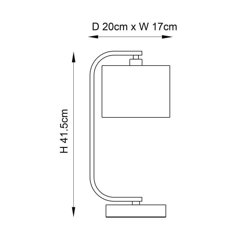 Endon 57917 - Prigušiva stona lampa CANNING 1xE14/40W/230V sjajni hrom/bela