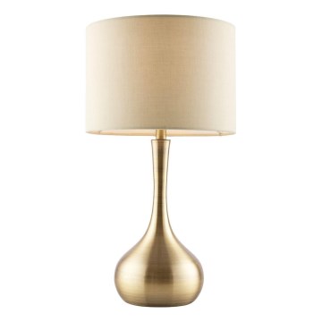 Endon 61191 - Prigušiva stona lampa PICCADILLY 1xE14/40W/230V mesing/bež