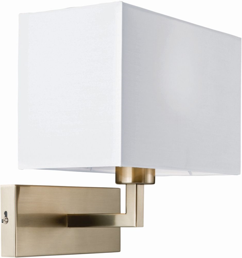 Endon 61604 - Zidno svetlo PICCOLO 1xE27/10W/230V bela/mat hrom