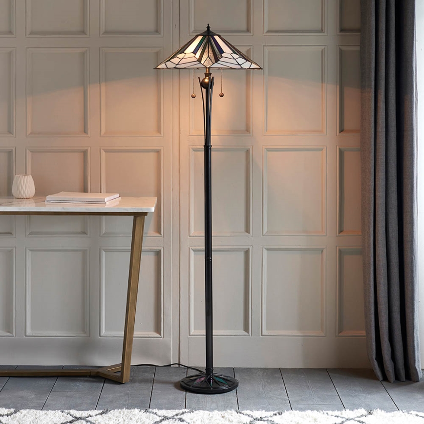 Endon 63934 - Stojeća lampa ASTORIA, 2x E27/60W/230V, prečnik 48 cm