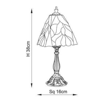 Endon 63963 - Stona lampa BOTANICA 1xE14/40W/230V prečnik 16 cm