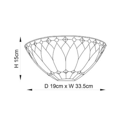 Endon 63983 - Zidna lampa BROOKLYN 1xE14/40W/230V