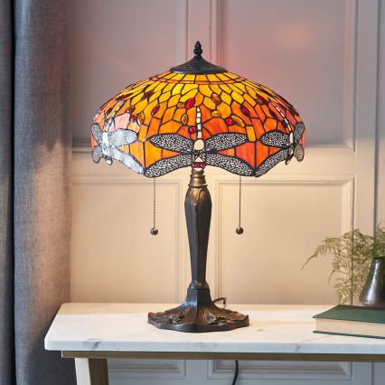 Endon 64093 - Stona lampa DRAGONFLY 2xE27/60W/230V prečnik 41 cm