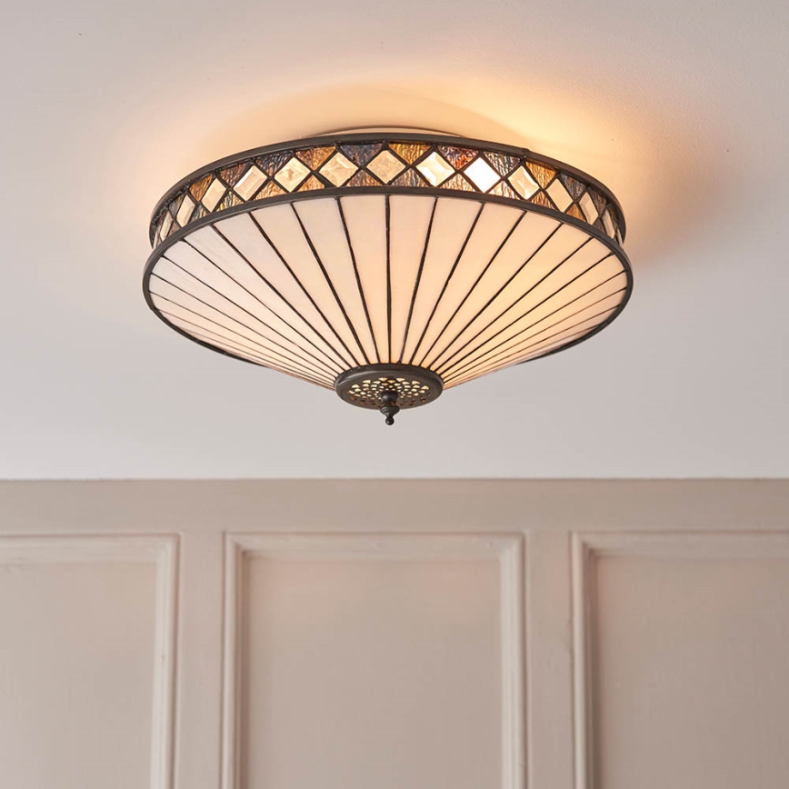 Endon 64145 - Plafonjera FARGO 2xE27/60W/230V pr. 41,5 cm