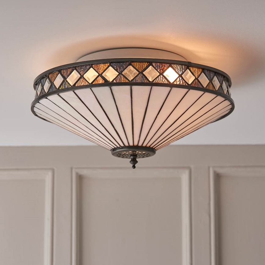 Endon 64145 - Plafonjera FARGO 2xE27/60W/230V pr. 41,5 cm