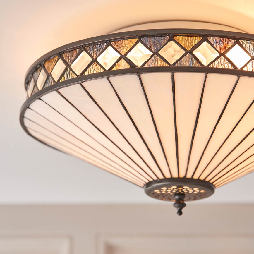 Endon 64145 - Plafonjera FARGO 2xE27/60W/230V pr. 41,5 cm