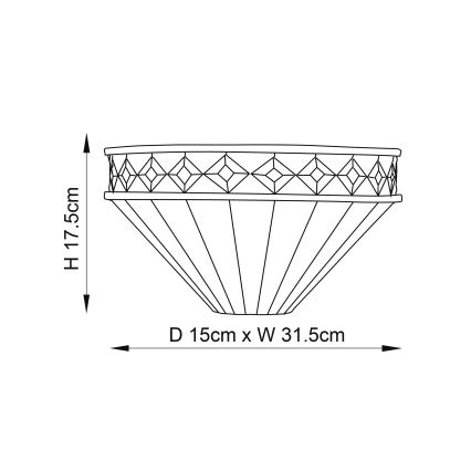 Endon 64149 - Zidna lampa FARGO 1xE14/40W/230V