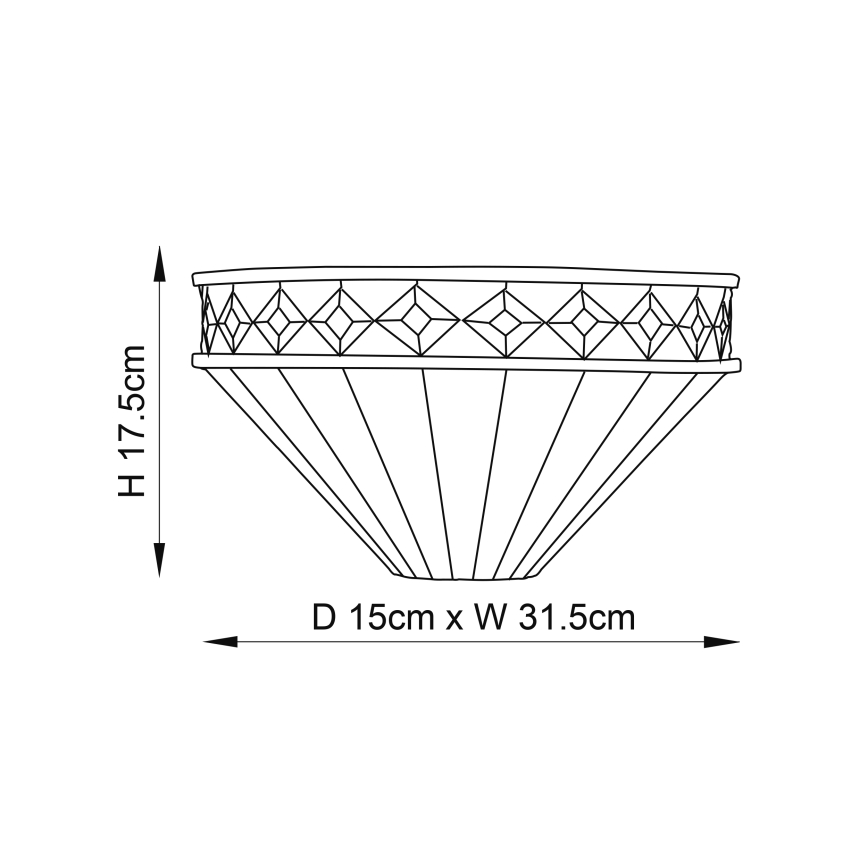 Endon 64149 - Zidna lampa FARGO 1xE14/40W/230V