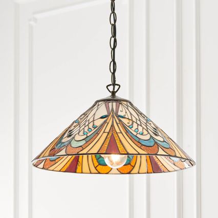 Endon 64162 - Luster na lancu HECTOR 1xE27/60W/230V prečnik 40 cm