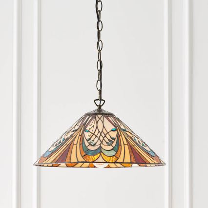 Endon 64162 - Luster na lancu HECTOR 1xE27/60W/230V prečnik 40 cm