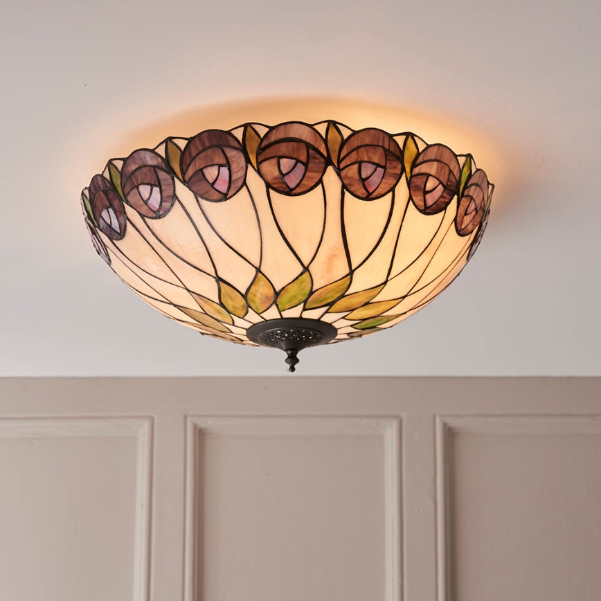 Endon 64173 - Plafonjera HUTCHINSON 2xE27/60W/230V pr. 50 cm